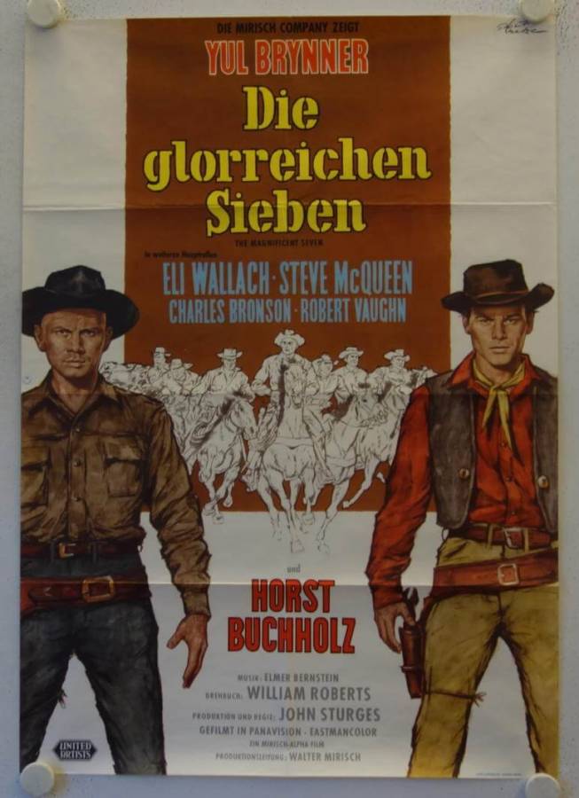 Die glorreichen Sieben originales deutsches Filmplakat